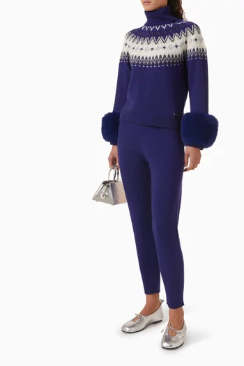 Fair Isle-print Sweater in Merino Wool Blend