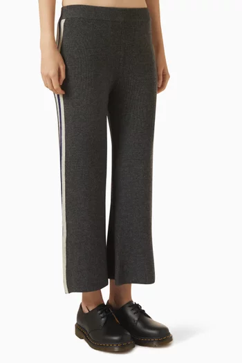 Striped Culotte Sweater in Merino Wool Blend