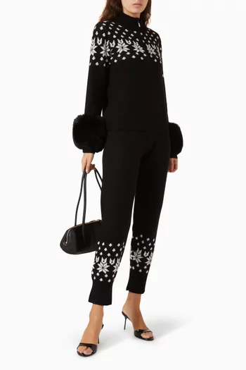 Nordic-print Sweater in Merino Wool Blend