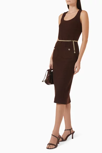 Scoopneck Dress in Tweed