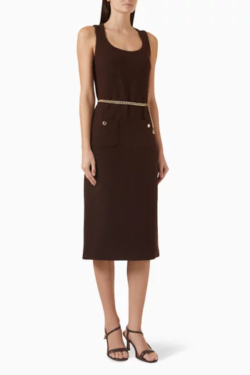 Scoopneck Dress in Tweed