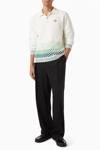 Check Polo Sweater