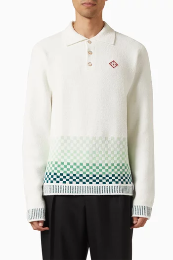 Check Polo Sweater