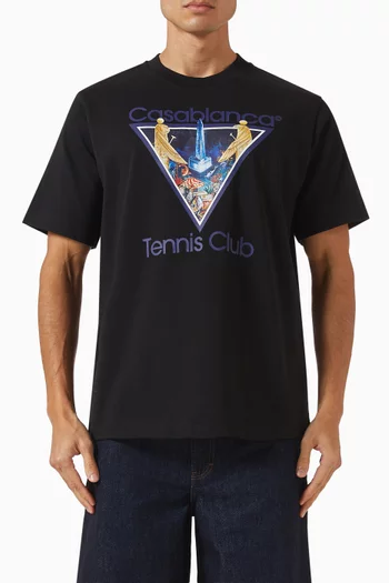 تي شيرت موند بيريدو بطبعة بشعار Tennis Club‏ قطن جيرسيه