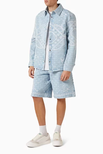 Carpet Jacquard Shirt in Denim