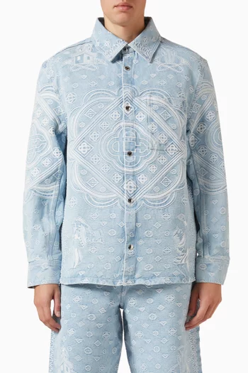 Carpet Jacquard Shirt in Denim