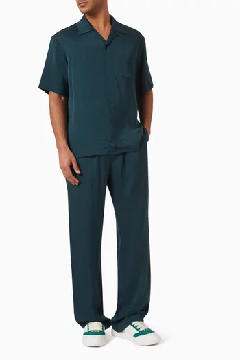 Monogram Pants in Silk