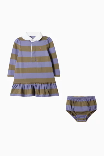 Striped Rugby Dress and Bloomers Set