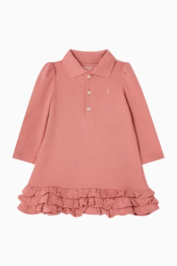 Ruffled Polo Dress & Bloomer in Cotton