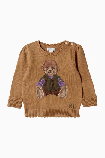 Polo Bear Sweater in Cotton-knit