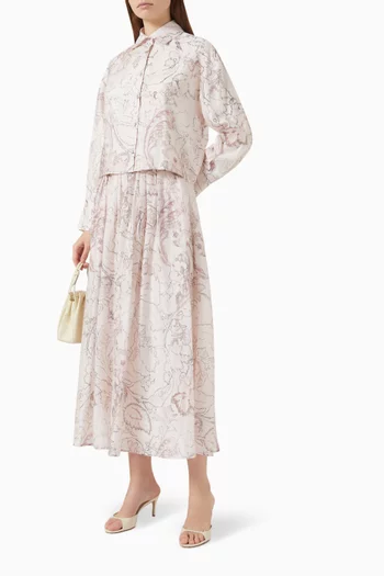 Shirt & Skirt Set in Lyocell Blend