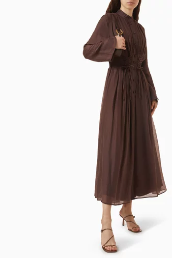 Lace-up Dress in Tencel Blend