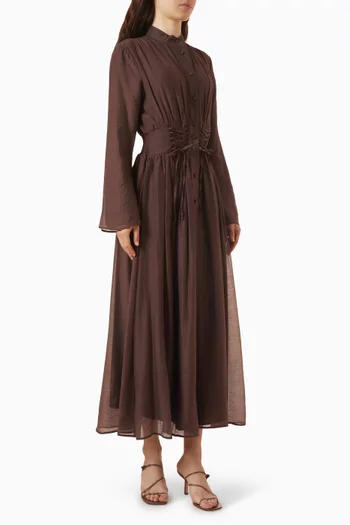 Lace-up Dress in Tencel Blend