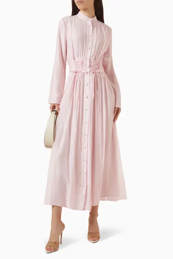 Lace-up Dress in Tencel Blend