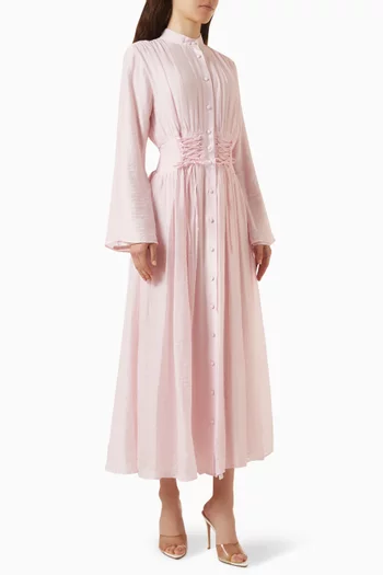 Lace-up Dress in Tencel Blend