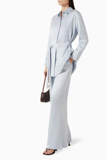 Shirt & Pants Set in Rayon Blend