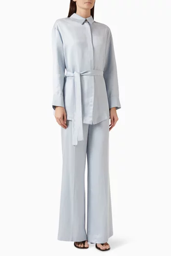 Shirt & Pants Set in Rayon Blend