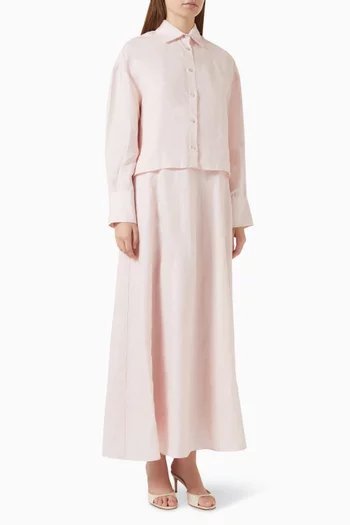 Shirt & Skirt Set in Linen