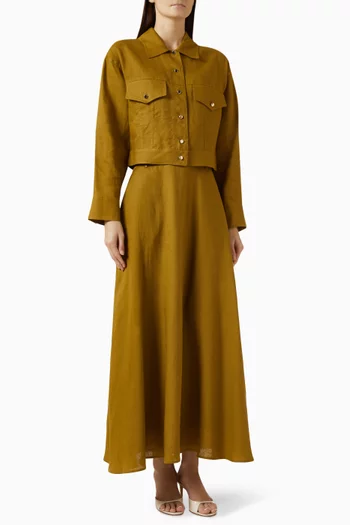 Shirt & Skirt Set in Linen