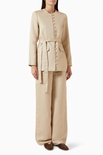 Belted Top & Pants in Lyocell Blend