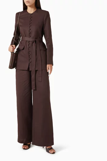 Belted Top & Pants in Lyocell Blend