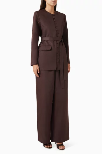 Belted Top & Pants in Lyocell Blend
