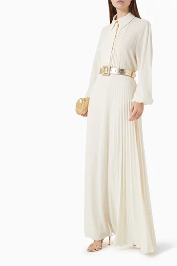 Adrian Pleated Shirt Dress