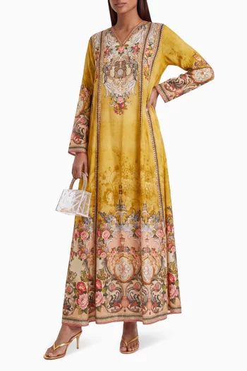 Adavi Kaftan in Bemberg Crepe