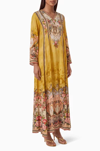Adavi Kaftan in Bemberg Crepe
