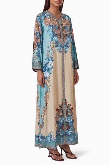 Printed Kaftan in Bemberg Crepe