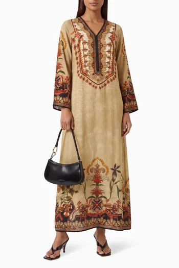 Ramneek Kaftan in Bemberg Crepe