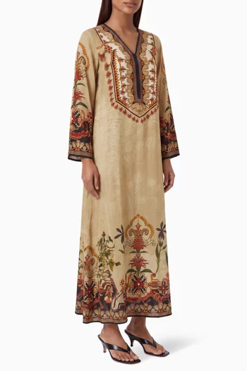 Ramneek Kaftan in Bemberg Crepe