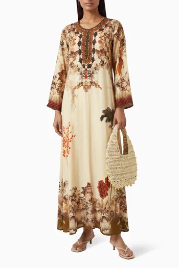 Fayette Kaftan in Bemberg Crepe