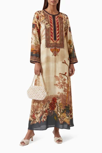 Zarah Kaftan in Bemberg Crepe