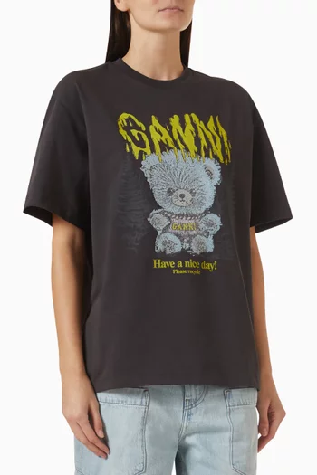 Forest Teddy Logo T-shirt in Cotton-jersey