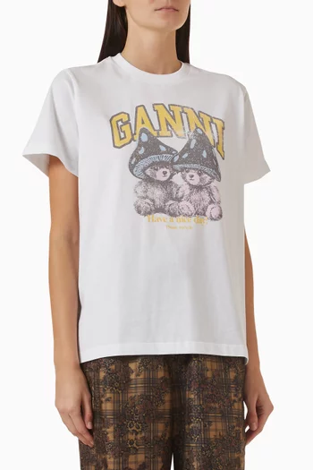 Forest Mushroom Logo T-shirt in Cotton-jersey