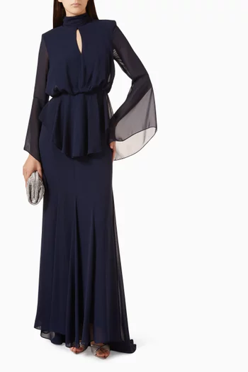 Angela Cut-out Dress in Chiffon