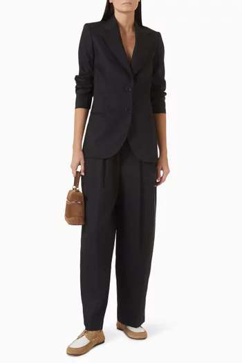 Solmarin Pleated Pants in Wool-blend