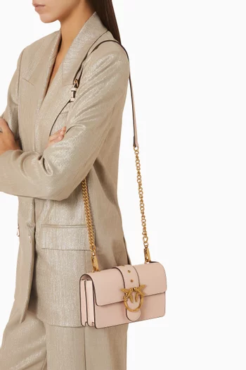 Mini Love One Crossbody Bag in Smooth Leather
