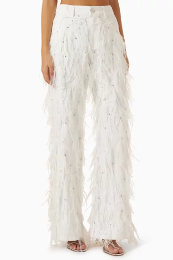 Tigra Wide-leg Pants in Cotton