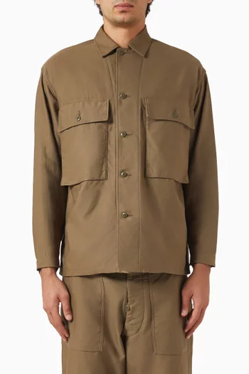 Field Shirt Jacket in Cotton-satin