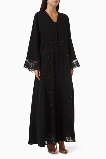 Embellished Abaya in Nida