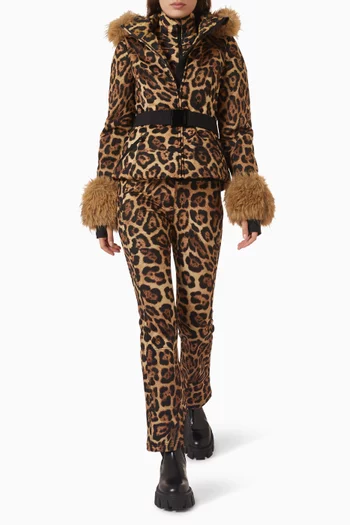 Leona Jaguar-print Ski Top
