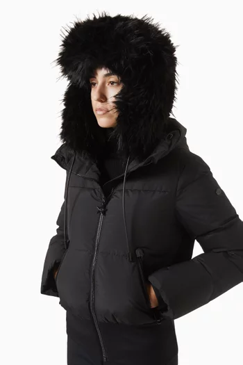 Cher Fluffy Aviator Hat in Faux Fur