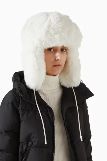 Cher Fluffy Aviator Hat in Faux Fur