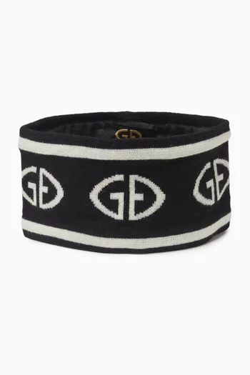 Tiara Logo Headband in Merino Wool