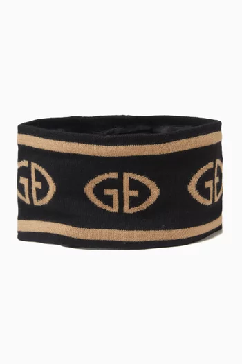 Tiara Logo Headband in Merino Wool