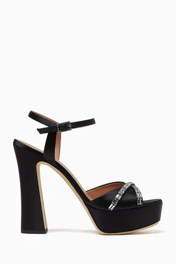Keaton 125 Platform Sandals in Satin