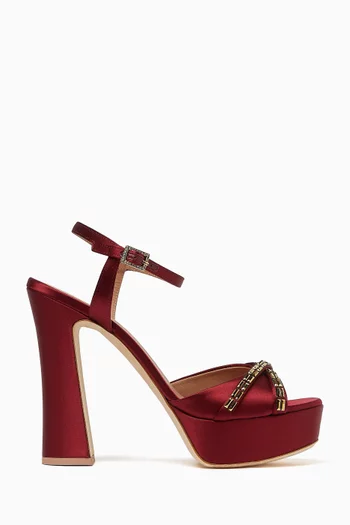 Keaton 125 Platform Sandals in Satin