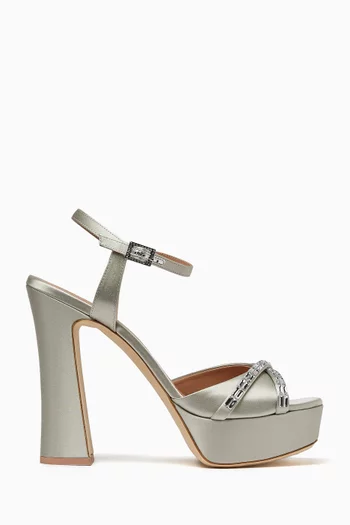 Keaton 125 Platform Sandals in Satin